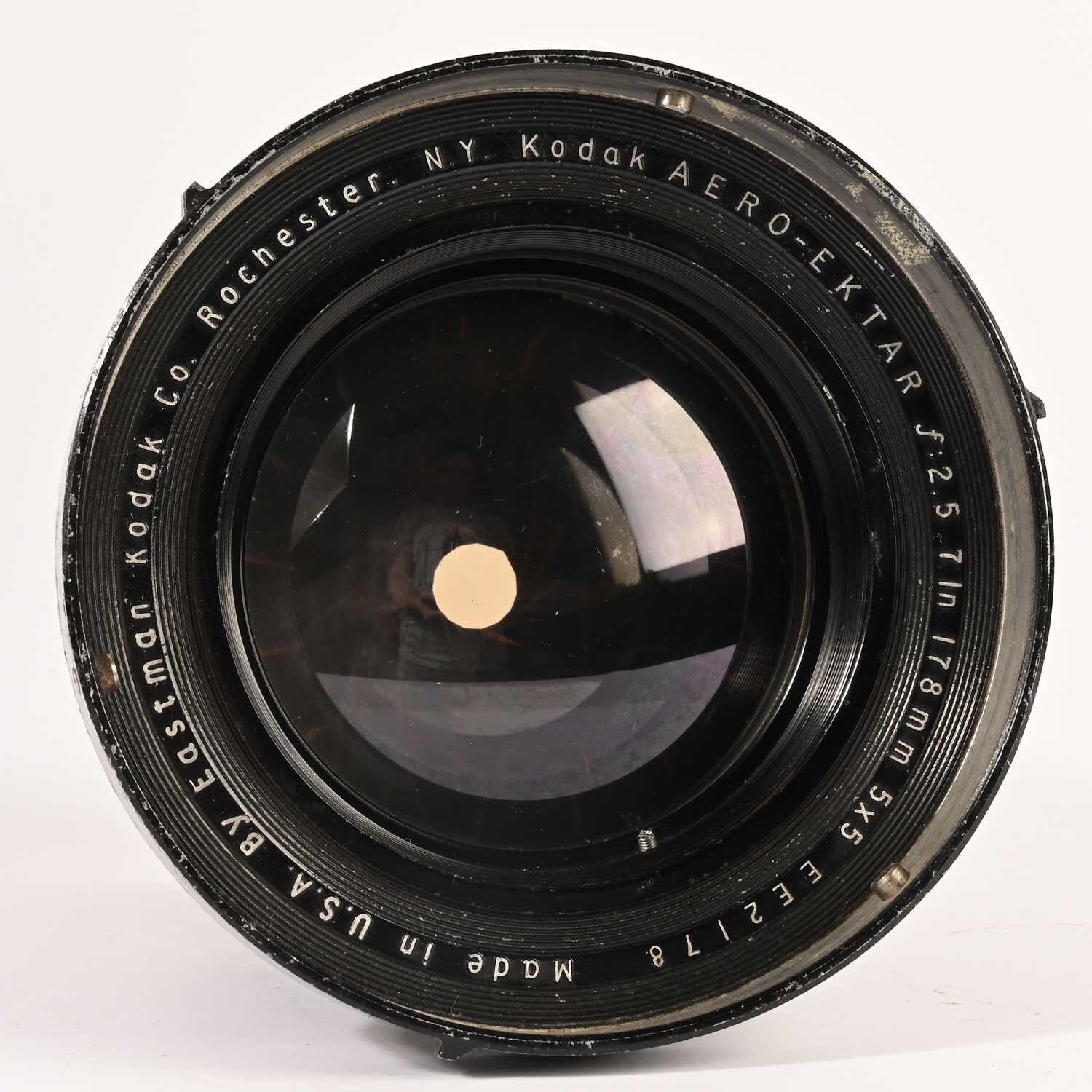 Kodak Aero Ektar 7" 178mm f/2.5 Objektiv 5x5 Made in USA
