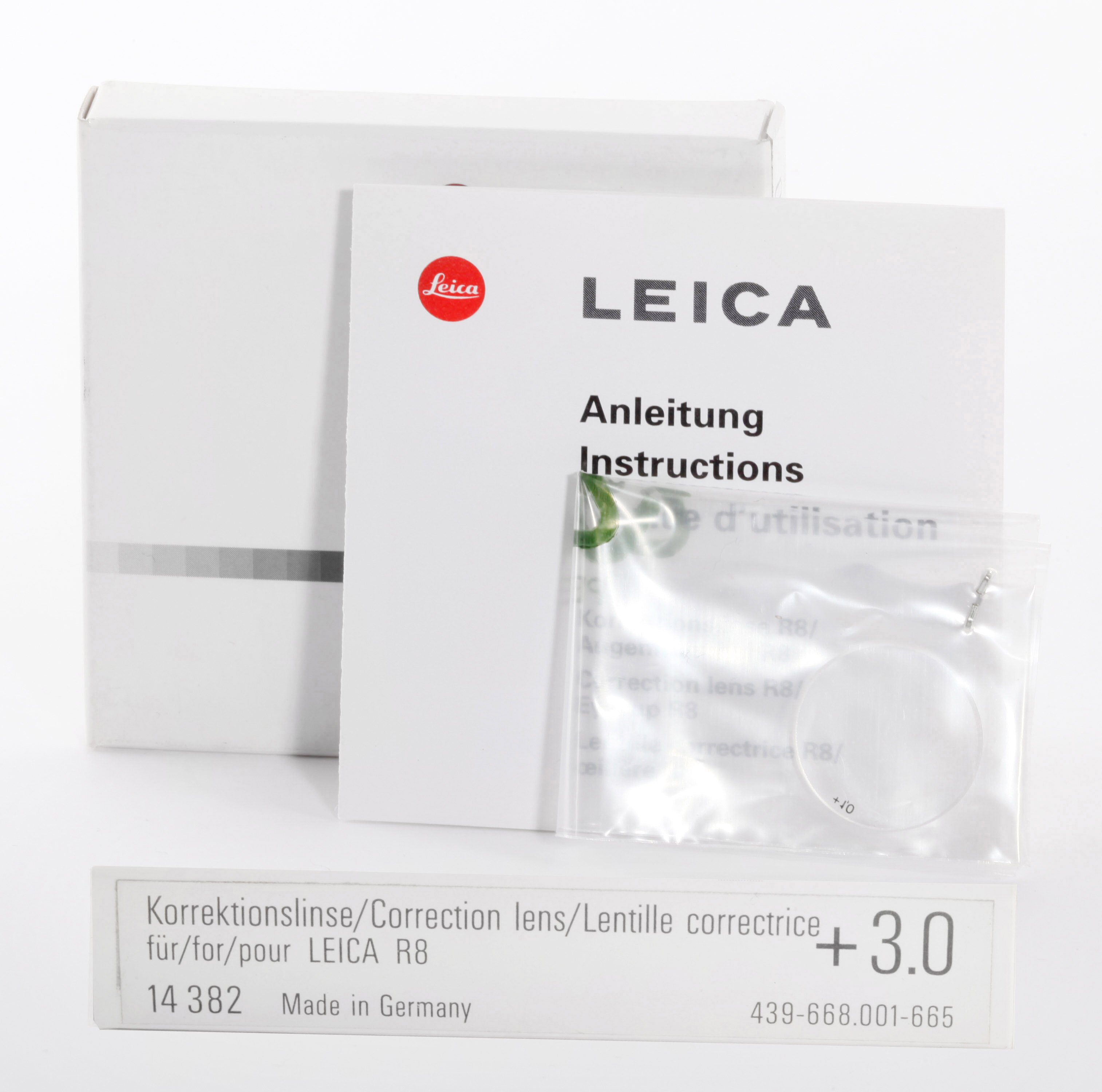 LEICA R9/R8 +3,0 KORREKTIONSLINSE FÜR LEICA R8/R9