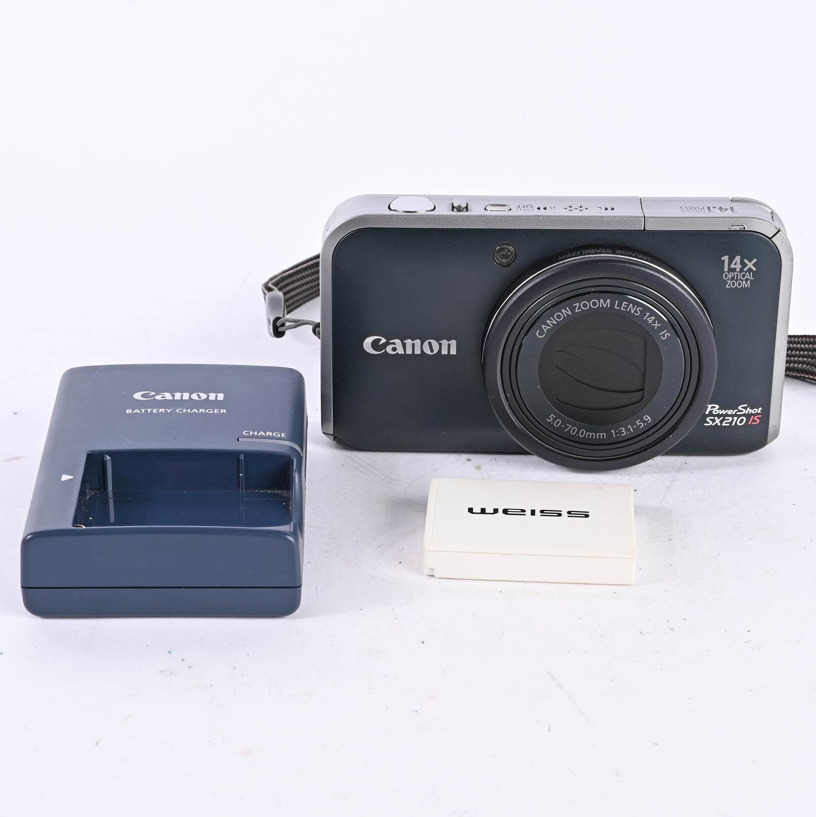 Canon PowerShot SX210 IS 14.1MP 14x optical Zoom Digital Camera Schwarz
