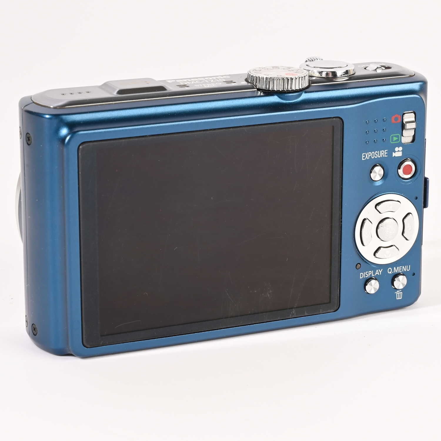 Panasonic LUMIX DMC-TZ10 12.MP Digital Camera Compact Leica 12x Optical Zoom HD blau GPS