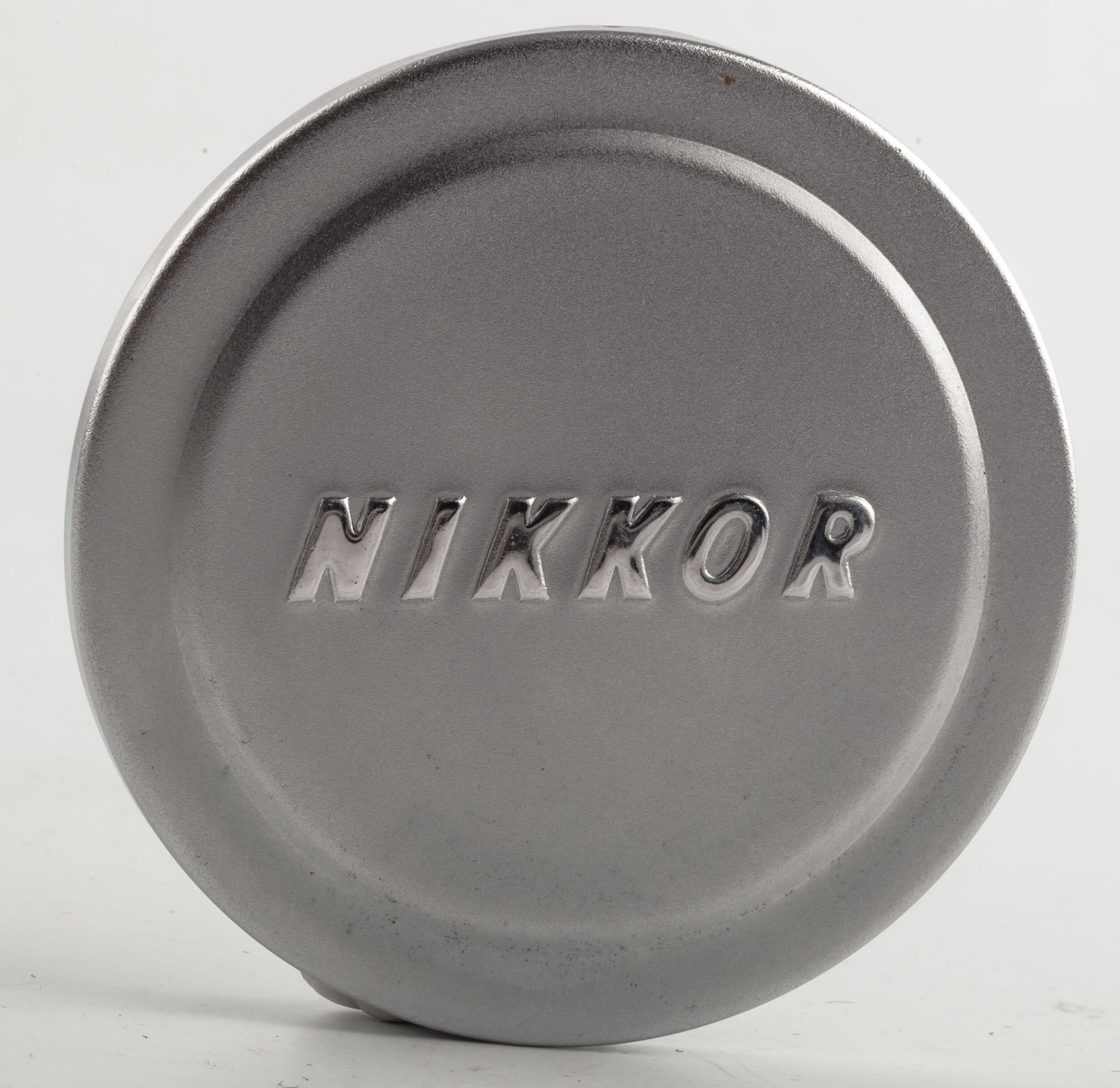 Nikon Nikkor Objektiv-Deckel silber Metall Ø100mm