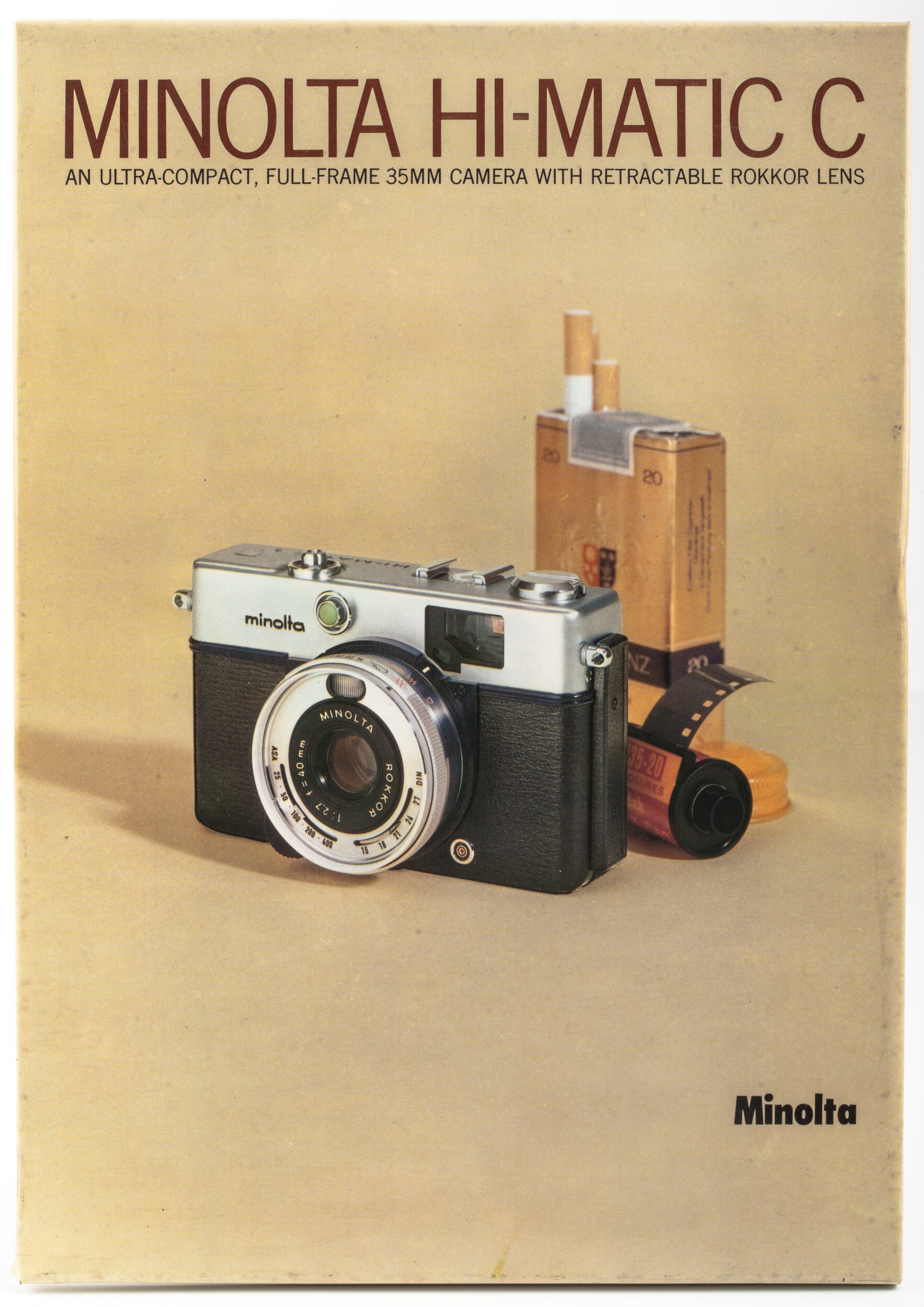 Minolta Hi-matic C Werbung zum hängen/stellen ca 21x30cm