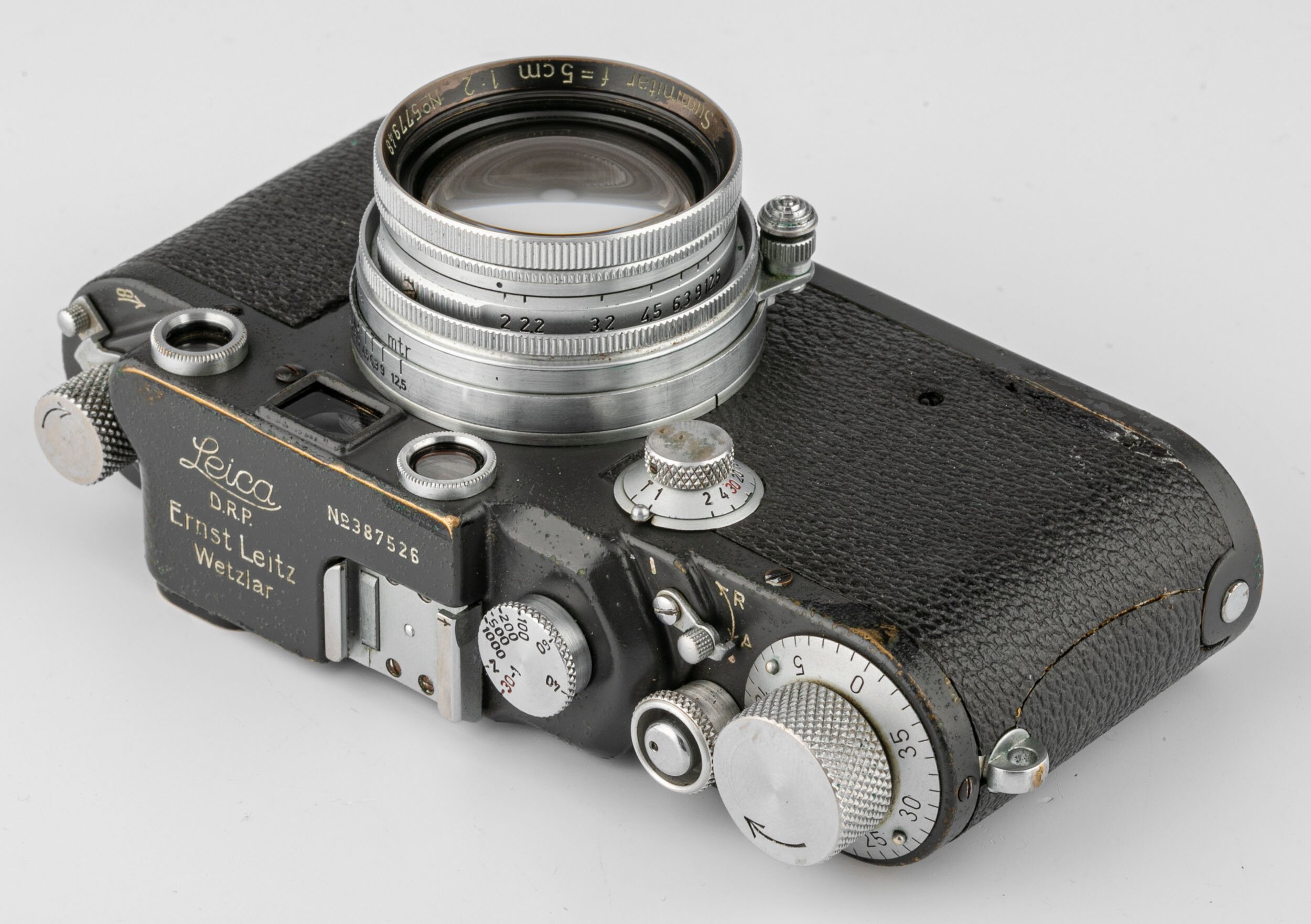 Leica IIIc grau grey lackiert No 387526 Summitar 2/5cm L