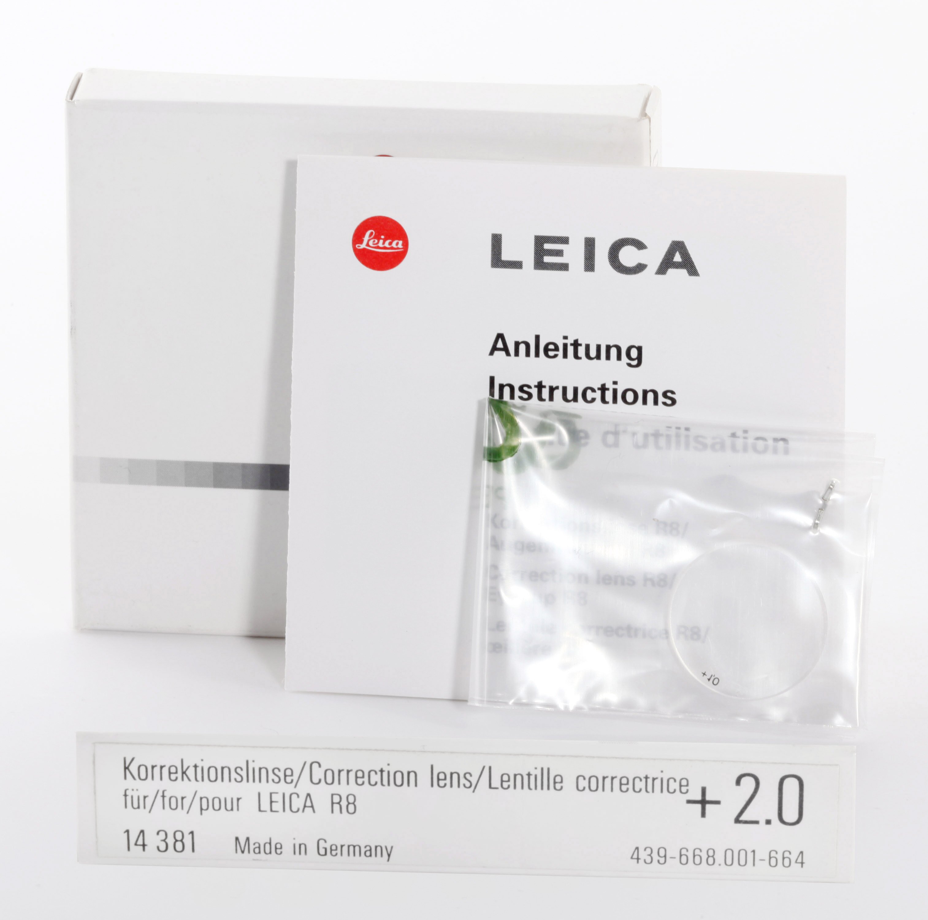 LEICA R9/R8 +2,0 KORREKTIONSLINSE FÜR LEICA R8/R9