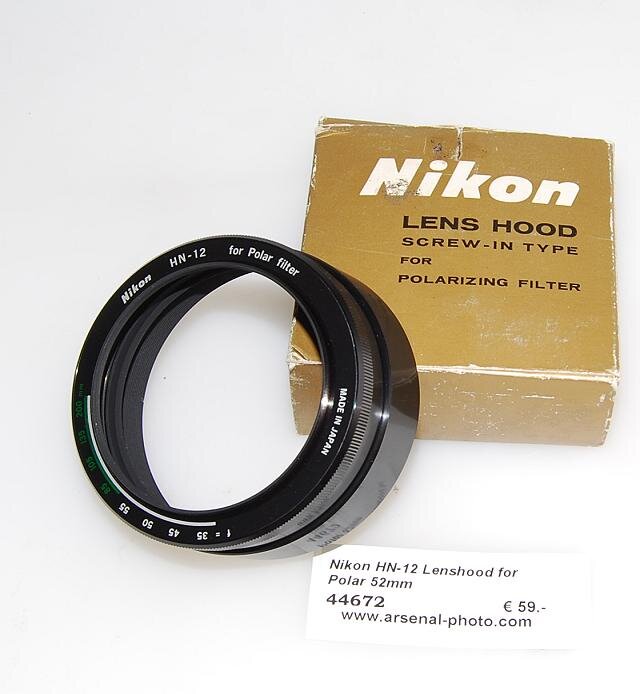 Nikon HN-12 Lenshood for Polar 52mm