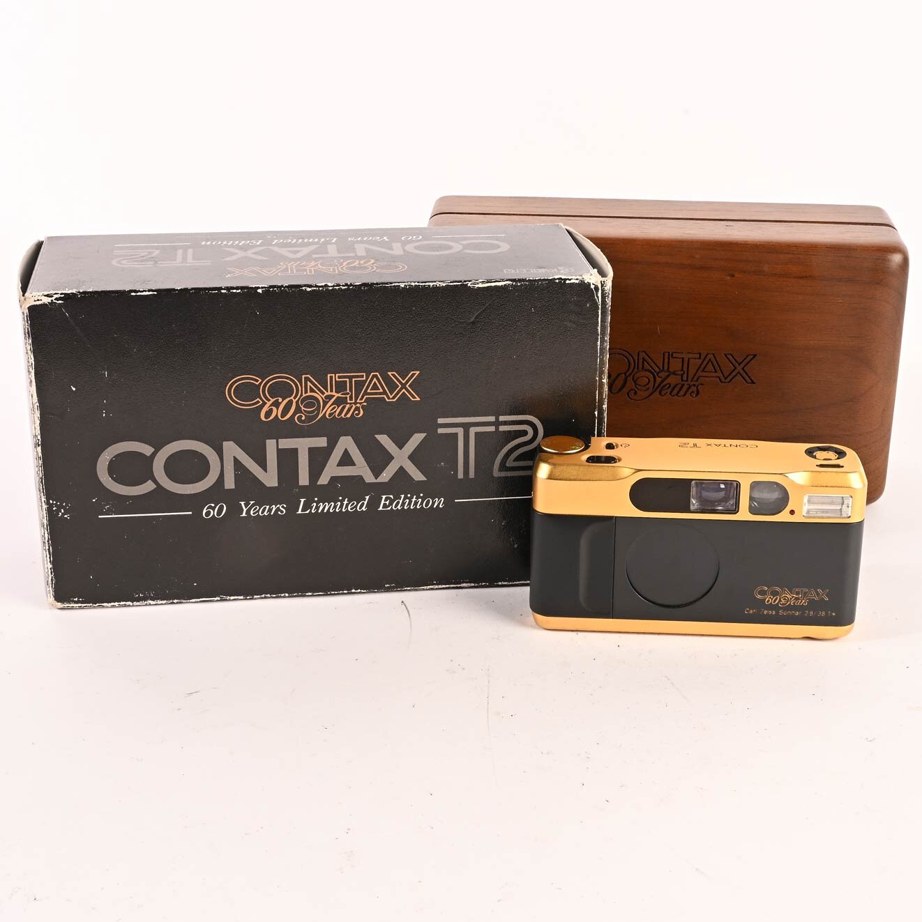 Contax T2 60 Jahre Gold Limited Edition Carl Zeiss Sonnar 2,8/38 mm OVP