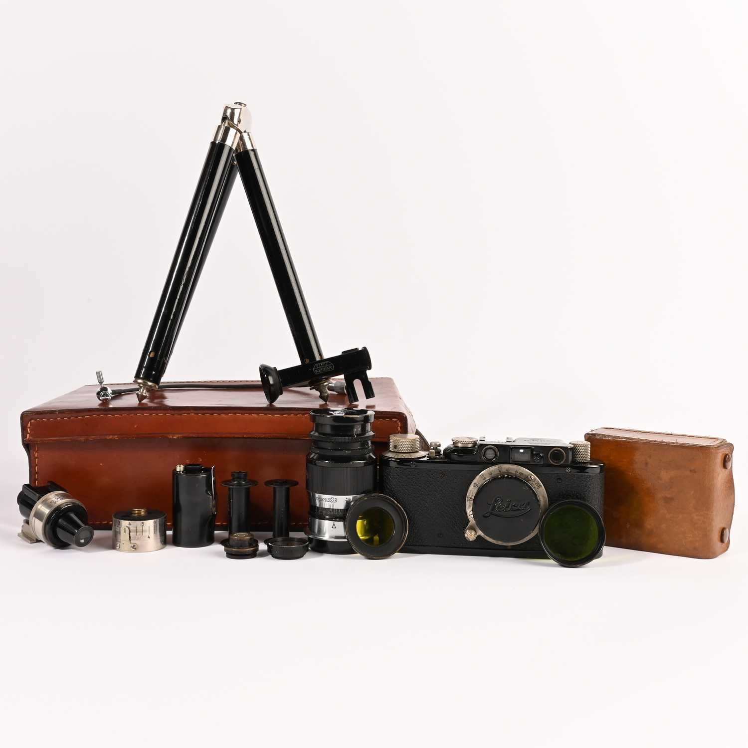 Leitz Leica Leica II schwarz accessories set Vintage System Case