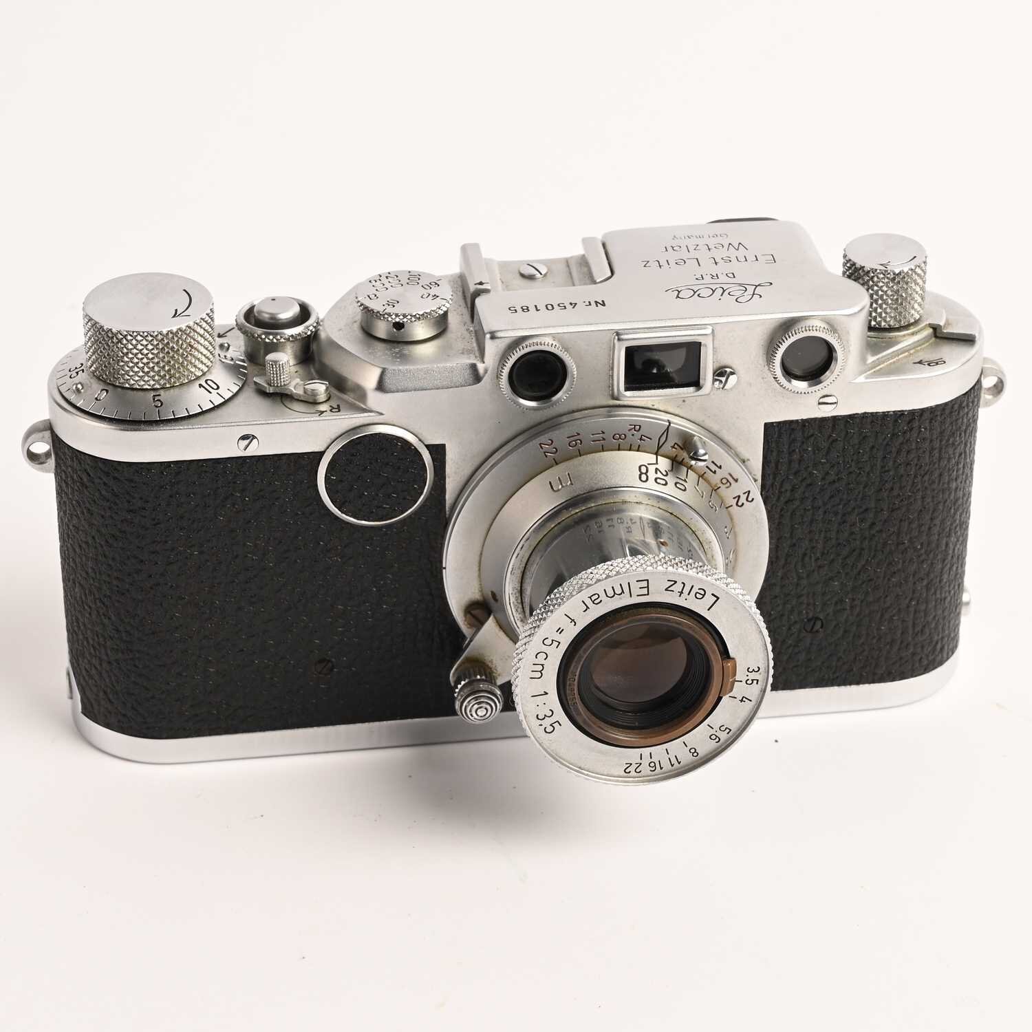 Leitz Leica IIc Sucherkamera mit Elmar 5cm f/3.5 Schraubgewinde Kamera