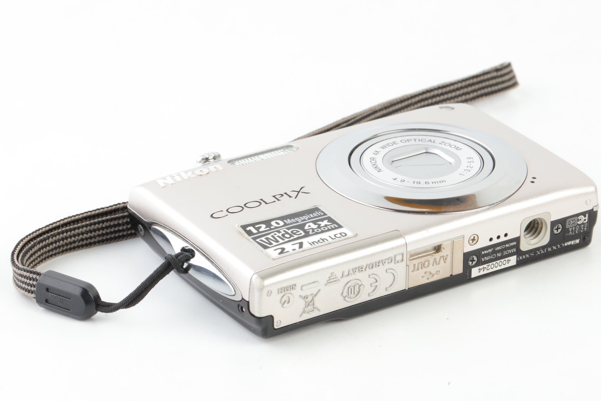 Nikon S3000 Coolpix 12.0 MP 4x wide zoom 4,9-19,6mm