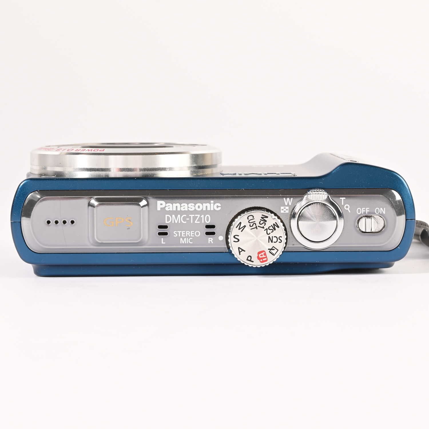 Panasonic LUMIX DMC-TZ10 12.MP Digital Camera Compact Leica 12x Optical Zoom HD blau GPS