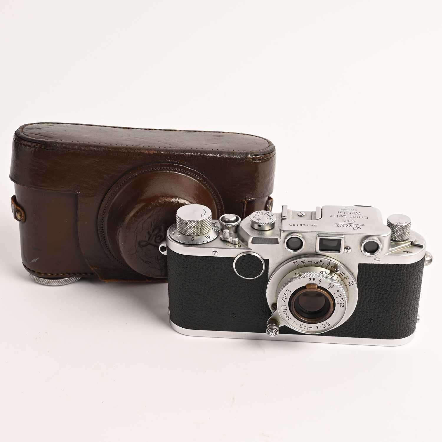 Leitz Leica IIc Sucherkamera mit Elmar 5cm f/3.5 Schraubgewinde Kamera