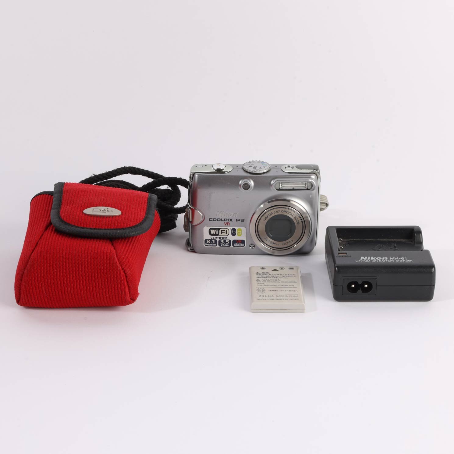 Nikon Coolpix P3 VR Digitalkamera 8.1 MP Silber Y2K 2006 Cam silver