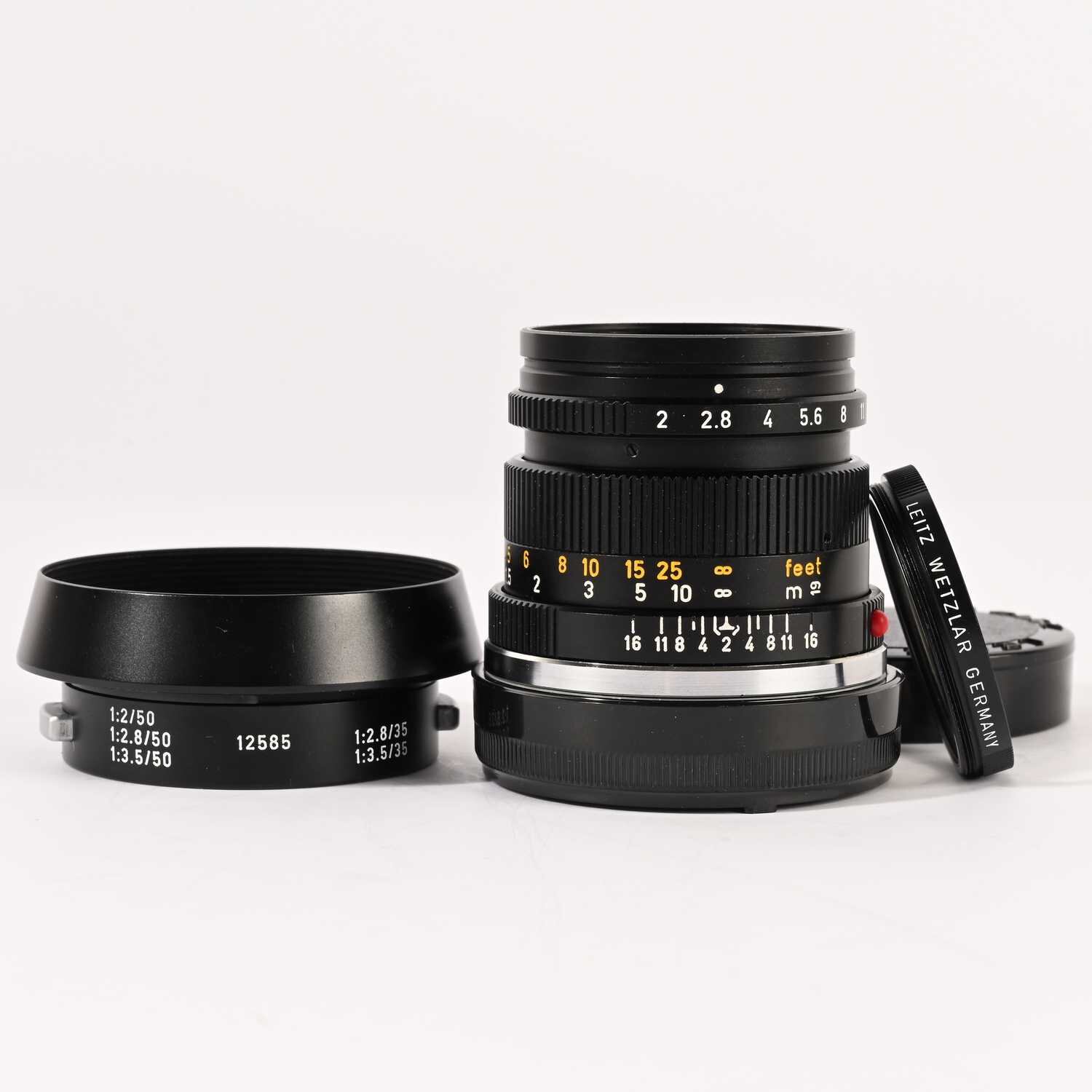 Leica M Summicron 2/50mm Lens Germany Black