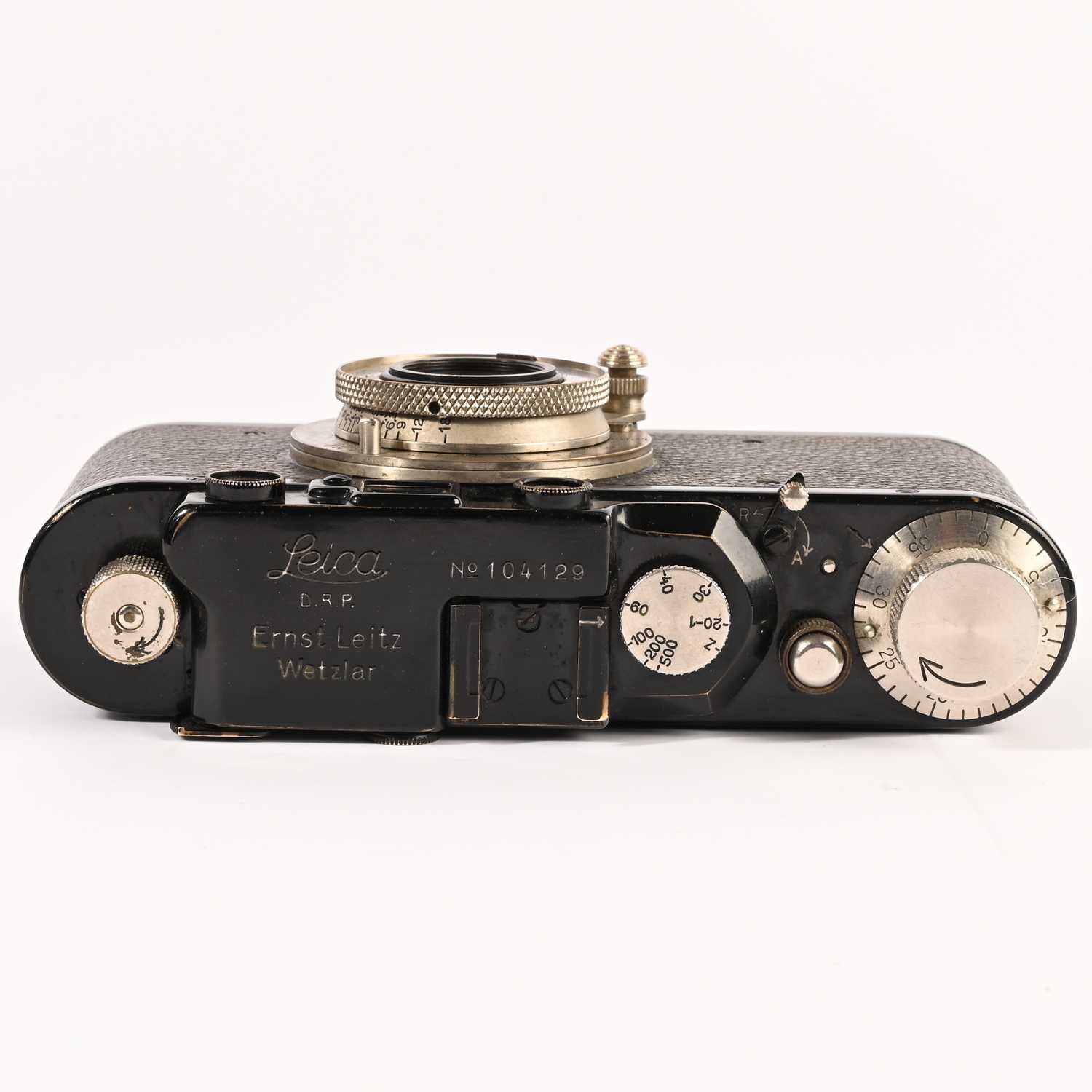 Leitz Leica Standart schwarz Lack Nr.104129 Baujahr 1933 Nickel-Elmar 3,5/5 cm