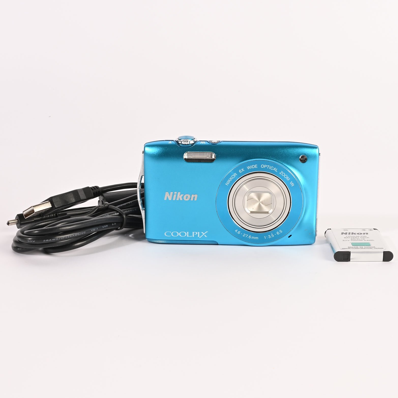 Nikon Coolpix S3300 Digitalkamera 16 MP 6x Zoom kompakt blau