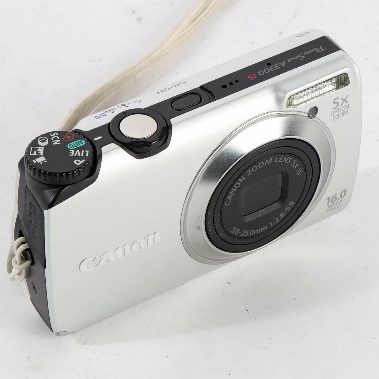 Canon PowerShot A3300 IS digital kompakt Kamera 16 MP 5x Zoom silber