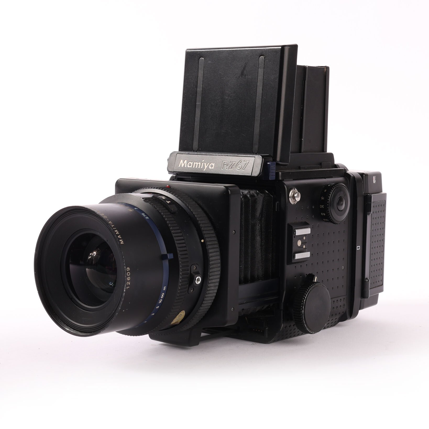Mamiya RZ67 Professional Winder II Sekor Z 3.5/90mm 5.2/100-200mm prisma sucher