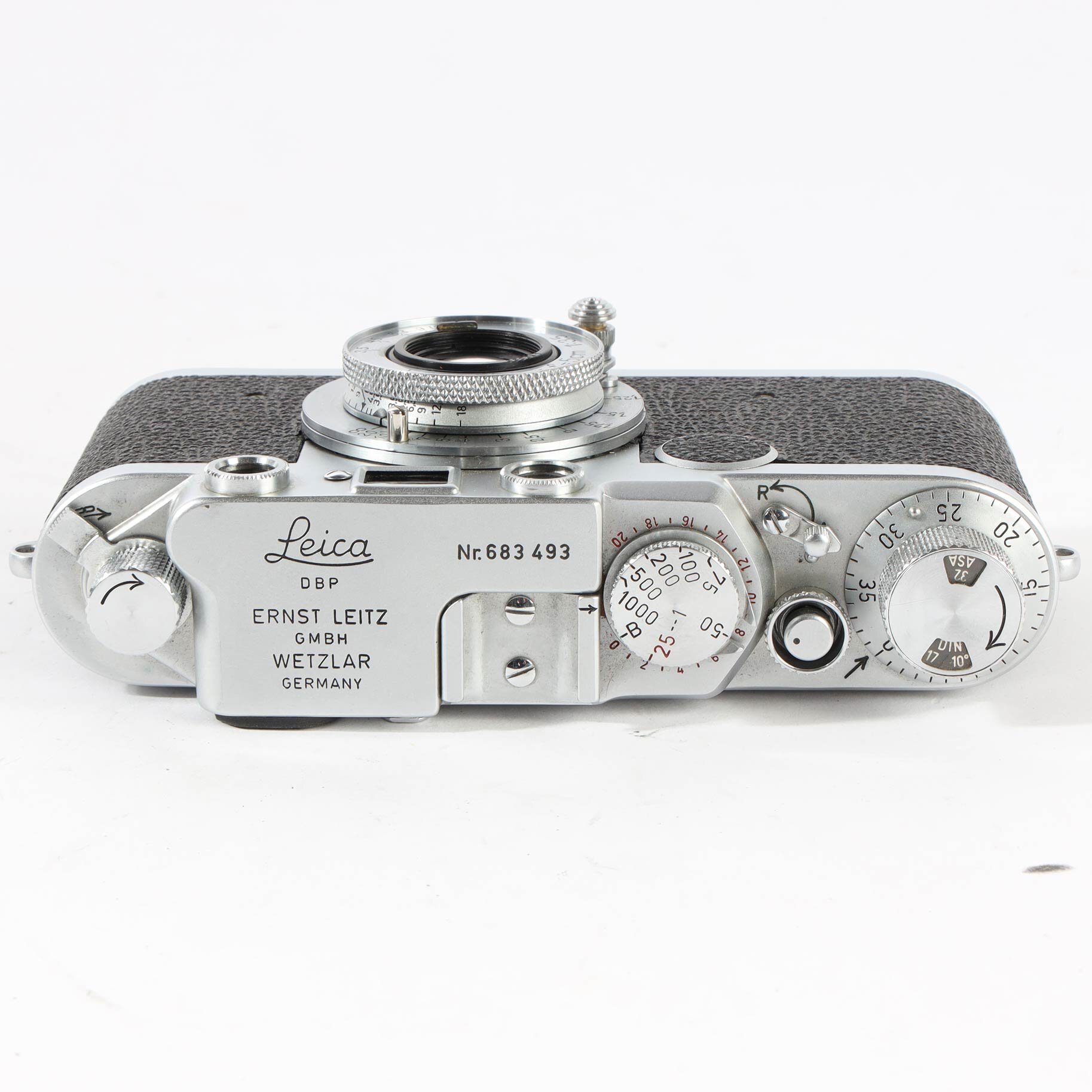 Ernst Leitz Wetzlar Leica IIf 2f Elmar 3.5 /5cm Red Scale