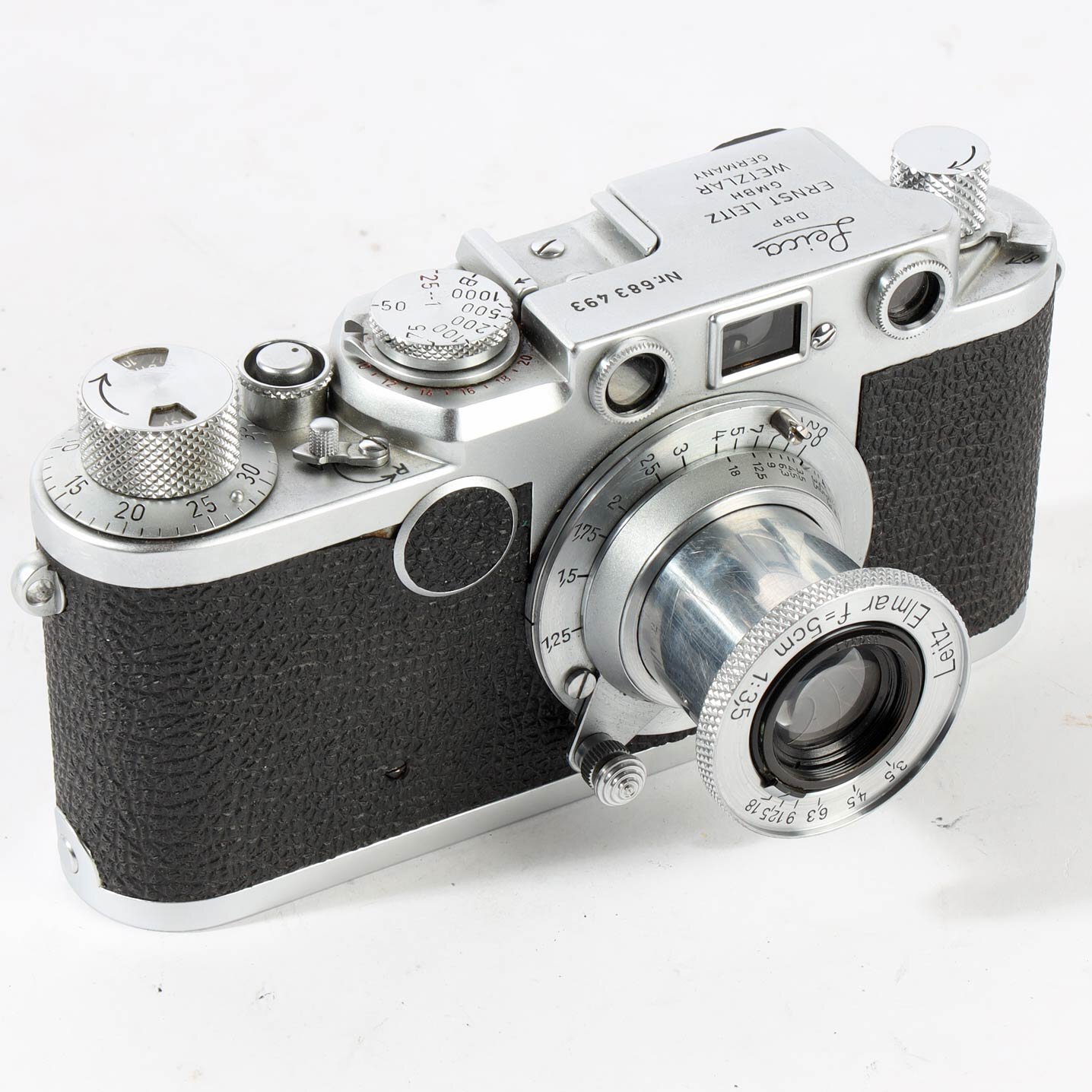 Ernst Leitz Wetzlar Leica IIf 2f Elmar 3.5 /5cm Red Scale