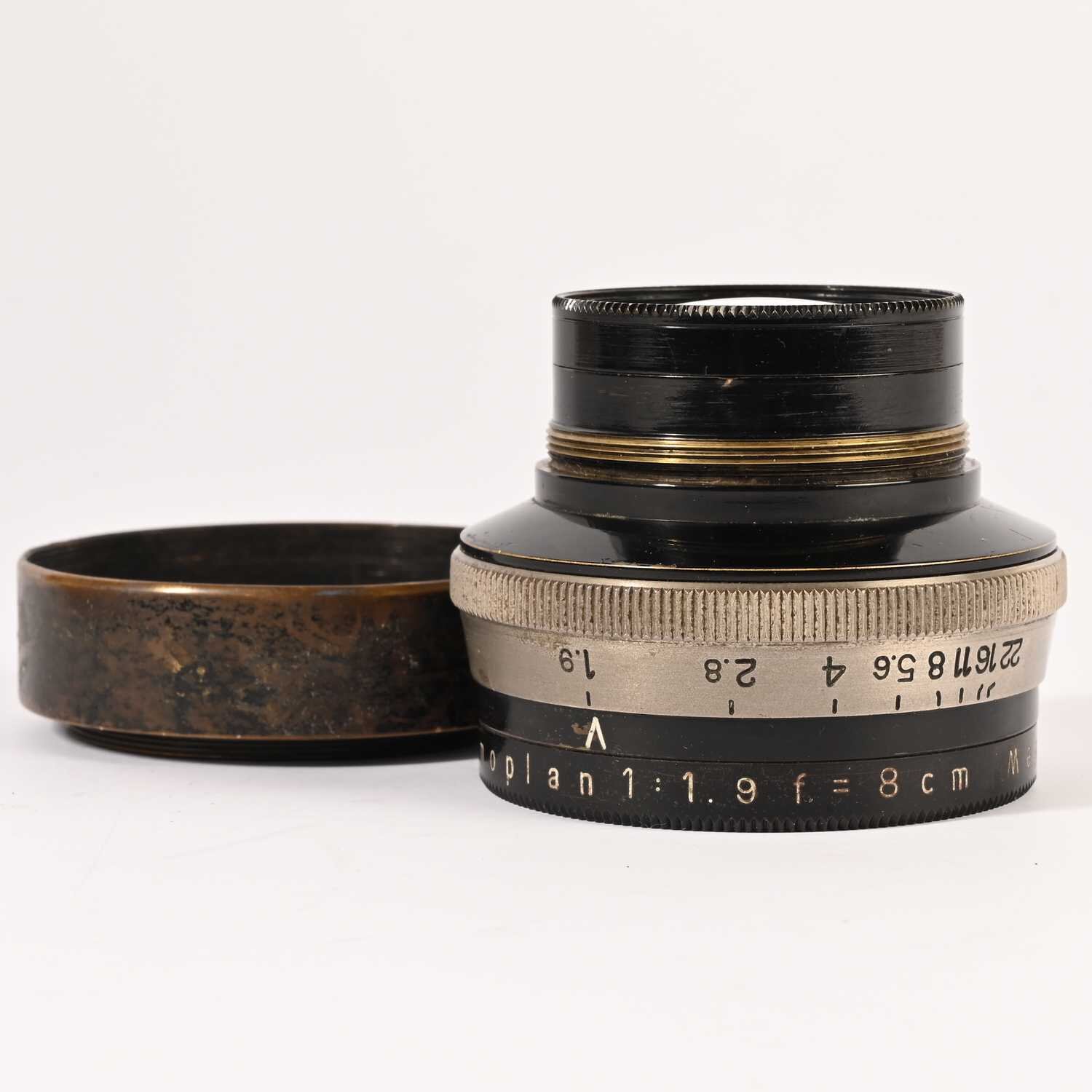 Meyer Goerlitz Primoplan 1.9/8cm lens black nickel version
