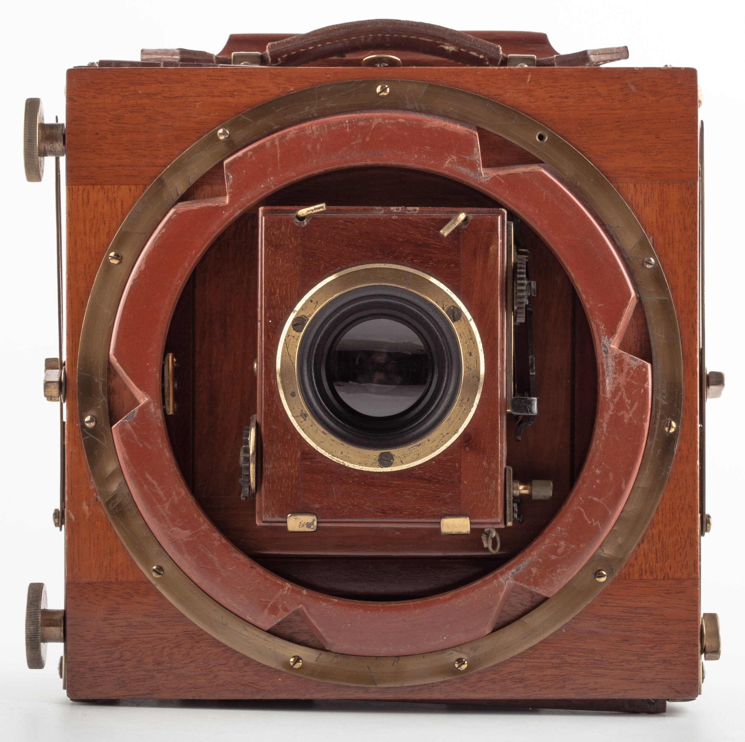 Kamera Ruby Militärausführung mit aufgesetzten Schlitzverschluss Spezial Rückteil um 1905