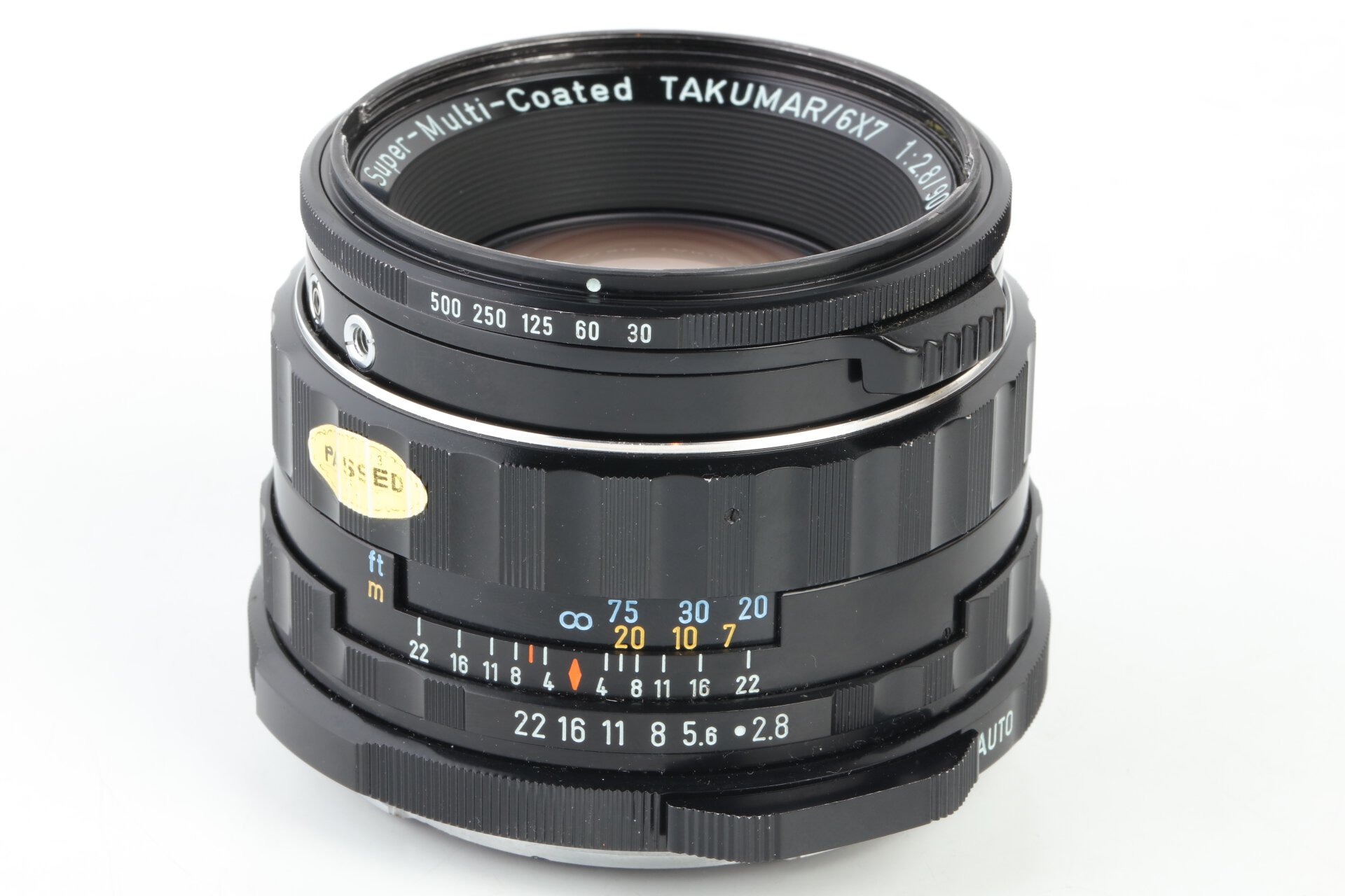 Pentax 67 2,8/90mm LF Zentralverschluß Super-Multi-Coated Takumar