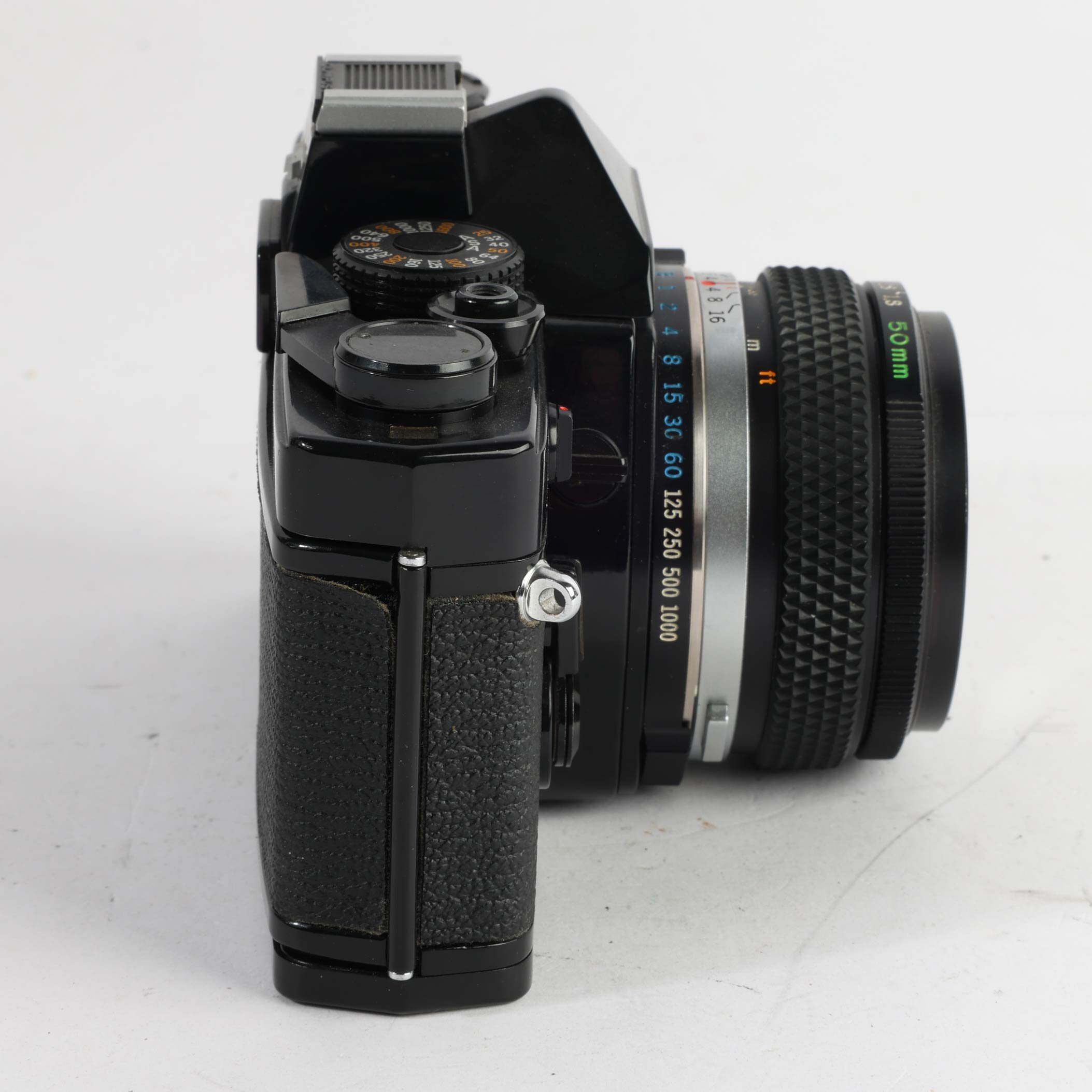 Olympus OM-1 SLR Olympus Zuiko MC Auto-S 1,8/50 Lens black