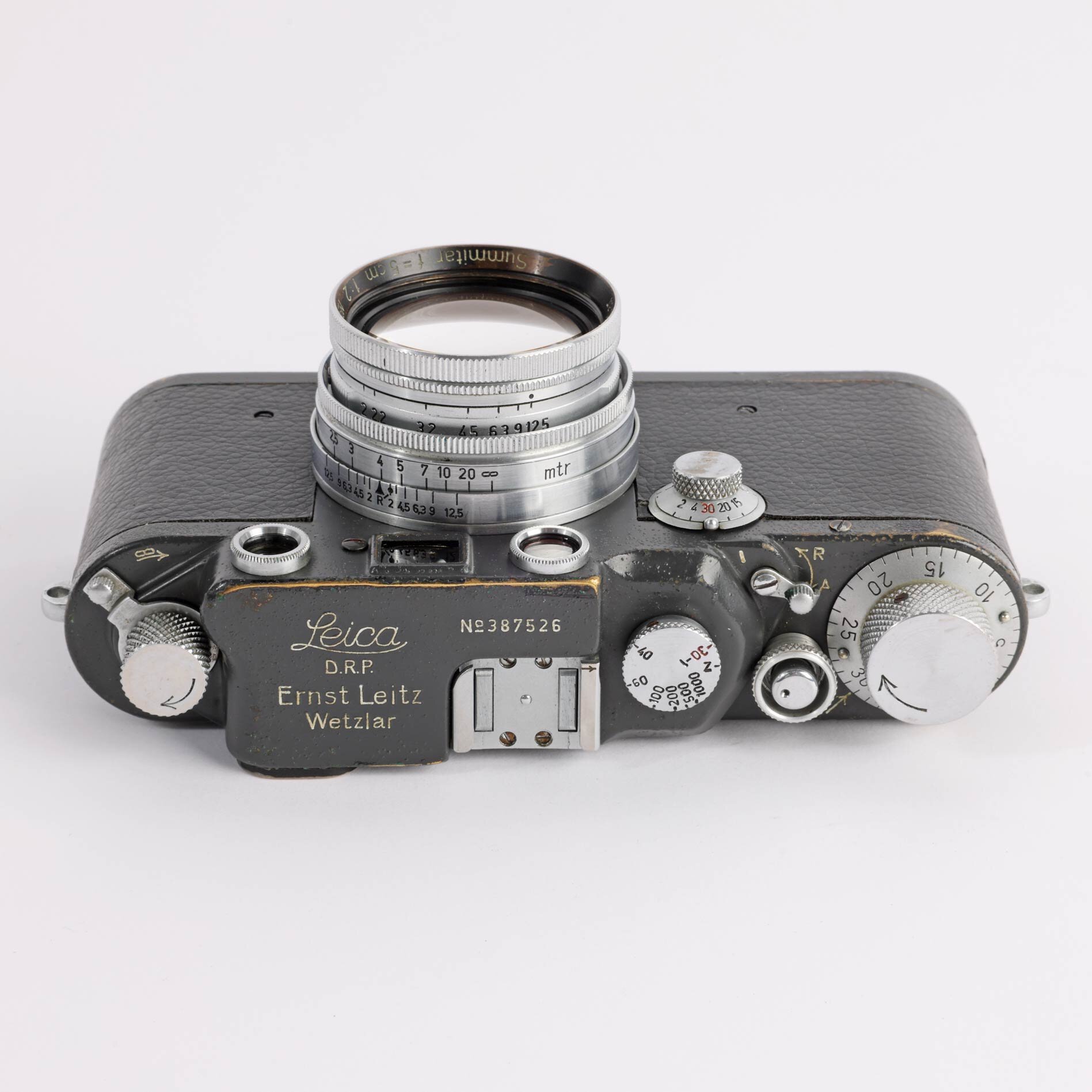Leica IIIc grau grey lackiert No 387526 Summitar 2/5cm L