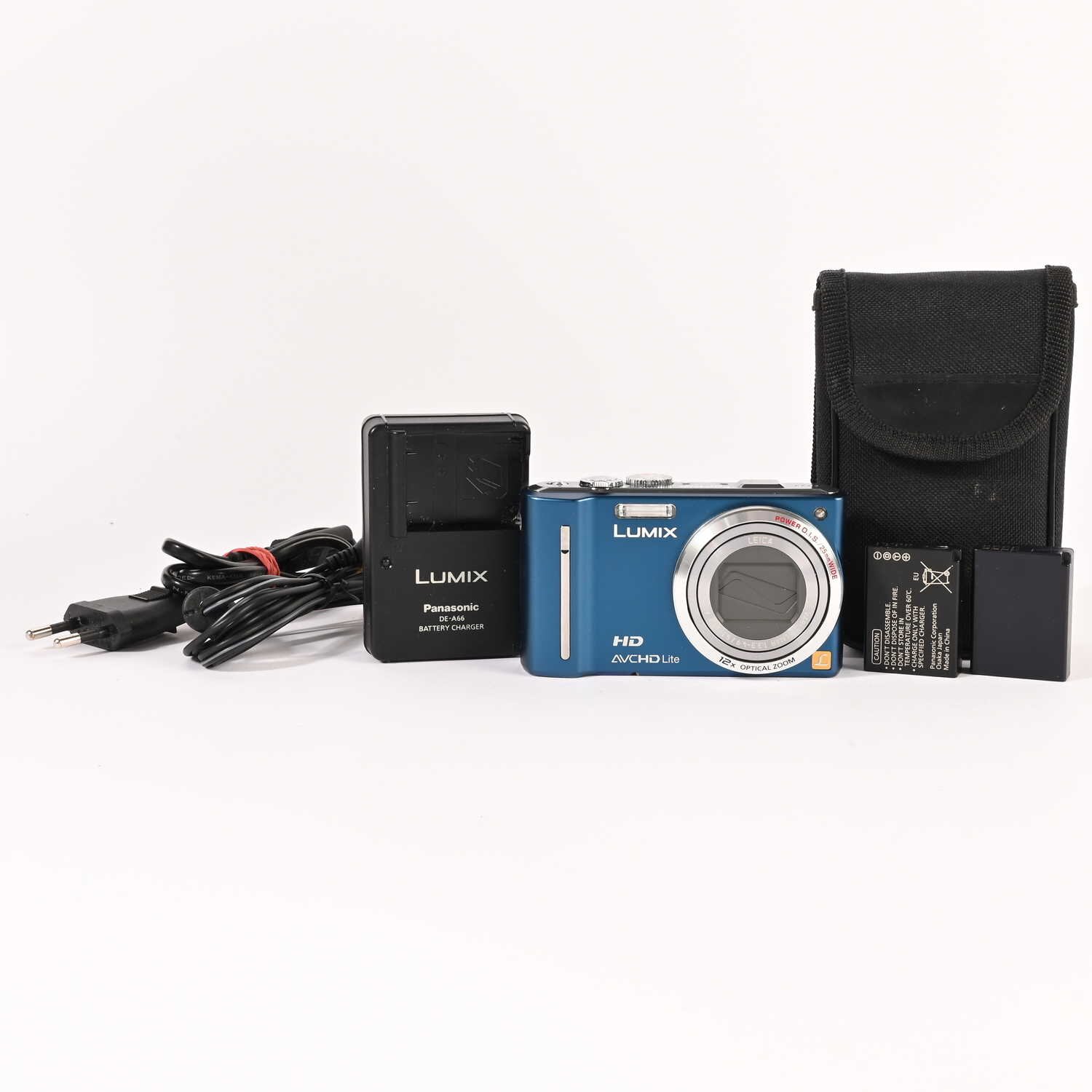Panasonic LUMIX DMC-TZ10 12.MP Digital Camera Compact Leica 12x Optical Zoom HD blau GPS