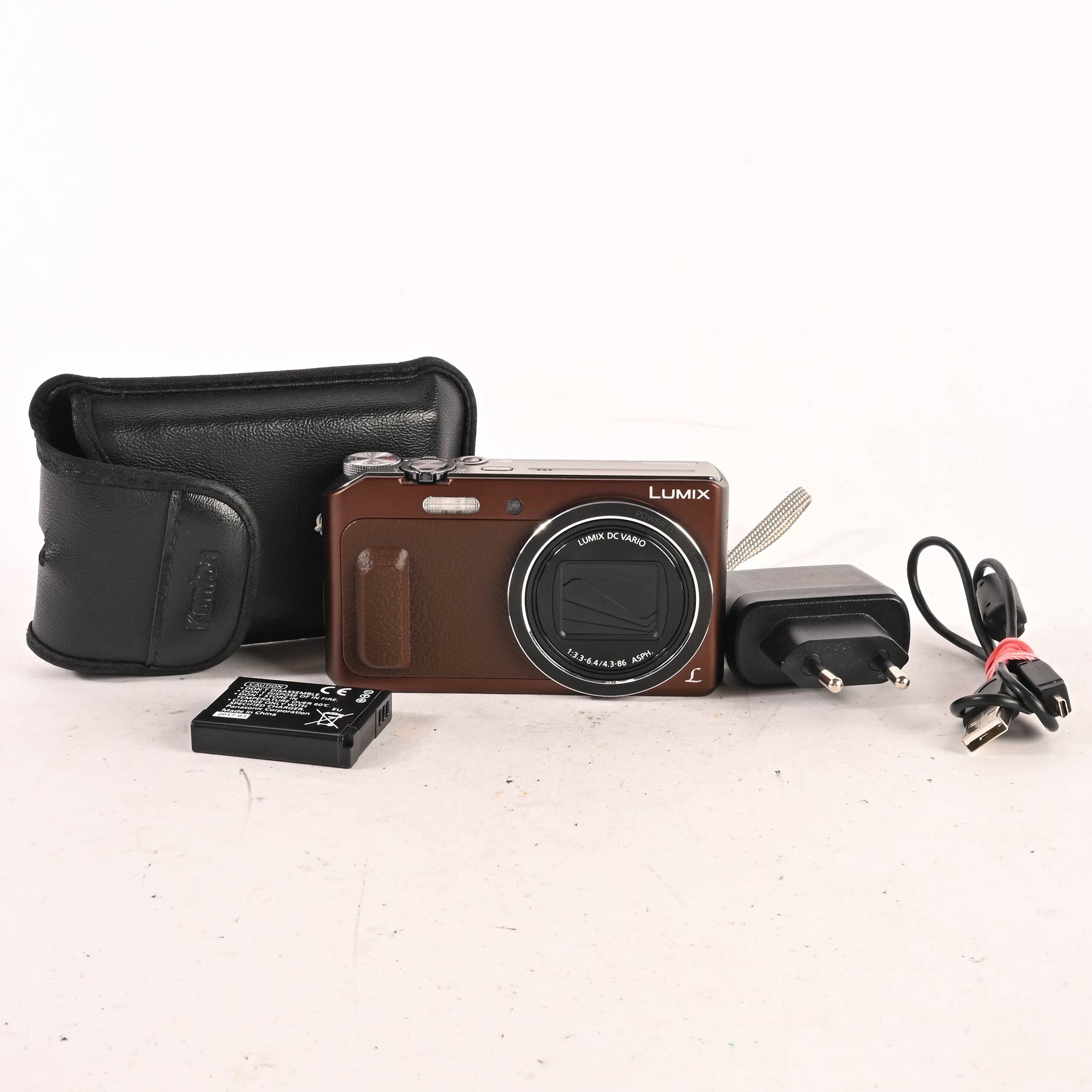 Panasonic Lumix DMC-TZ58 Braun Digitalkamera Tiptop 16MP 20x Zoom