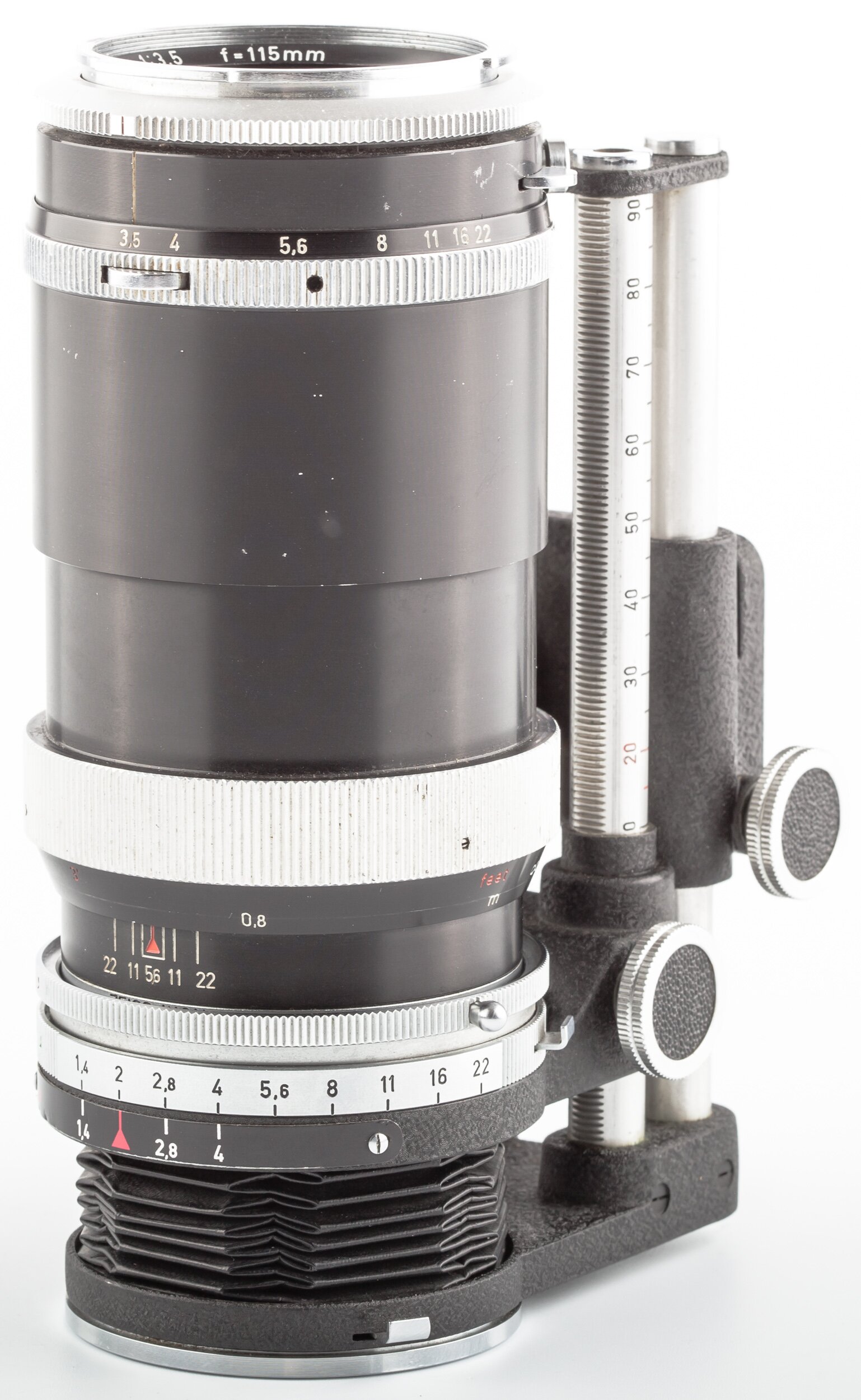 Carl Zeiss Objektiv Tessar 3,5/115 Balgengerät Contarex