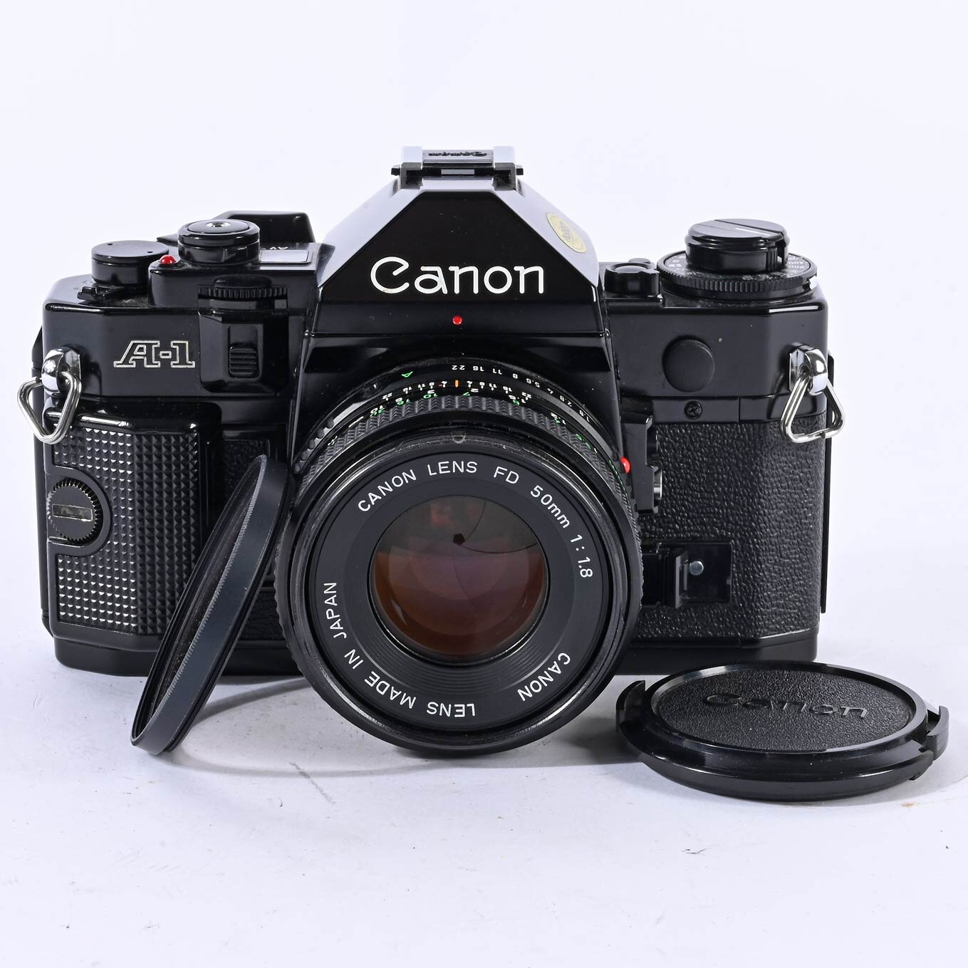 Canon A-1 Spiegelreflexkamera 35mm 50mm F/1.8 schwarz