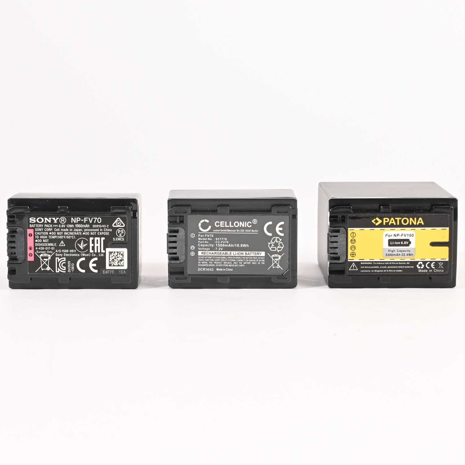 3 x Akku für Sony  FDR-AX100E