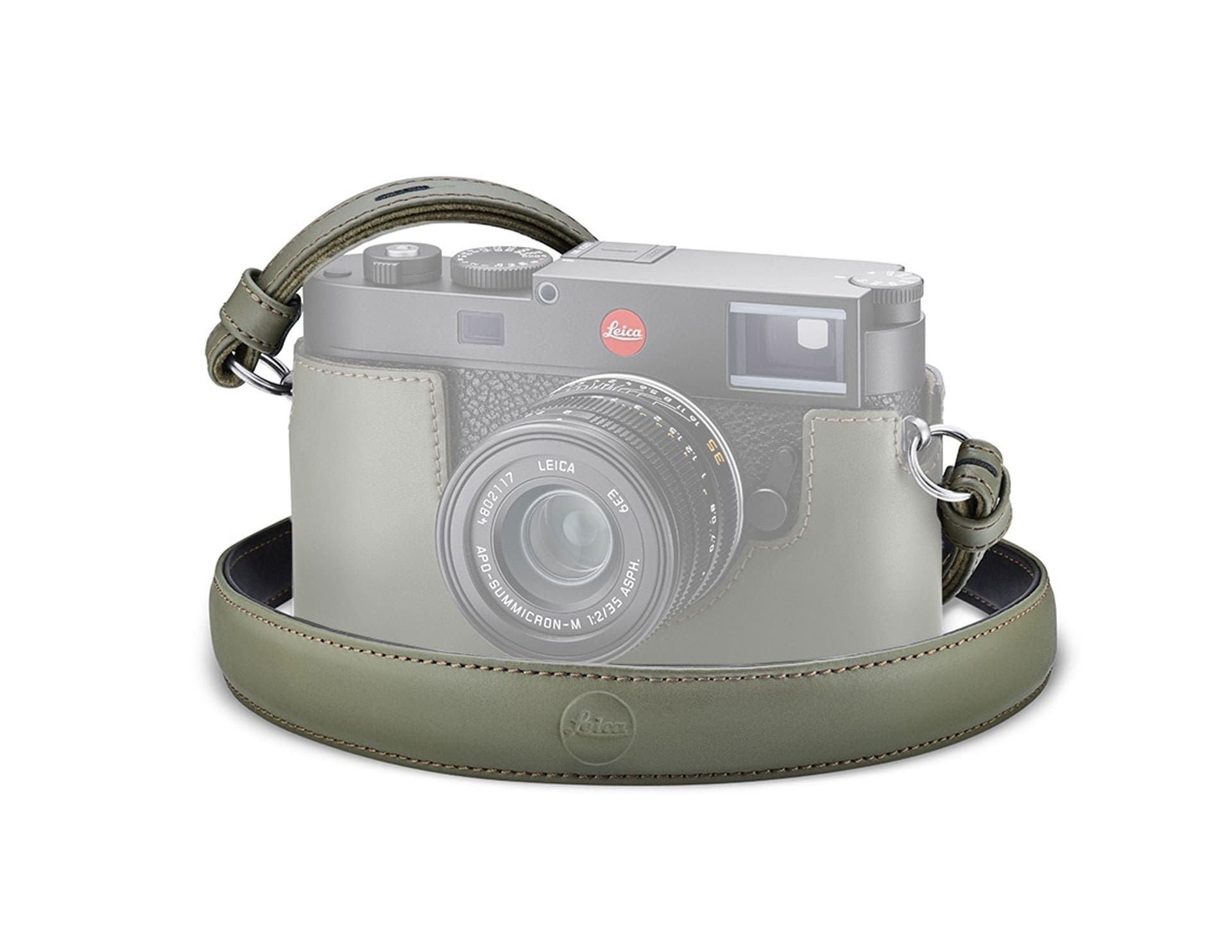 LEICA Trageriemen Leder olivgrün