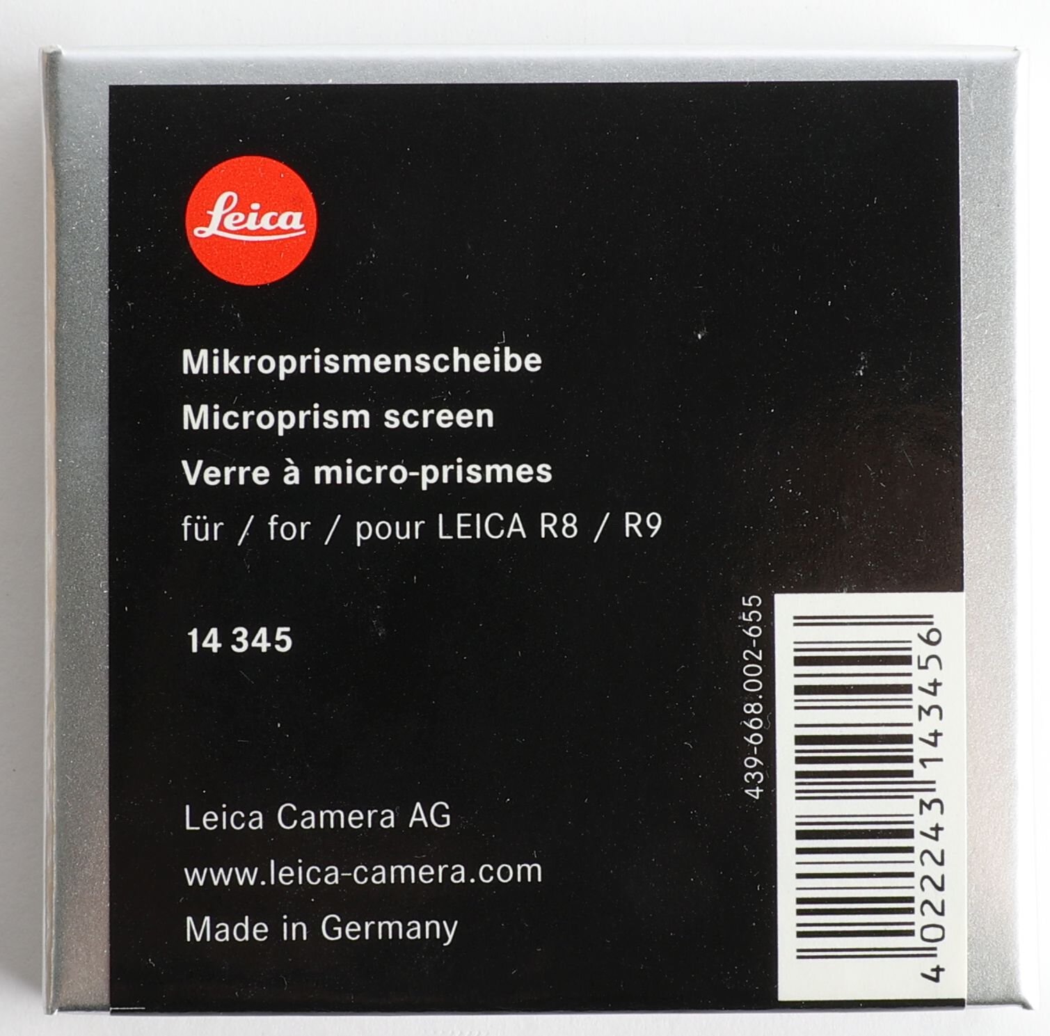 LEICA R9/R8 Mikroprismenscheibe 14345