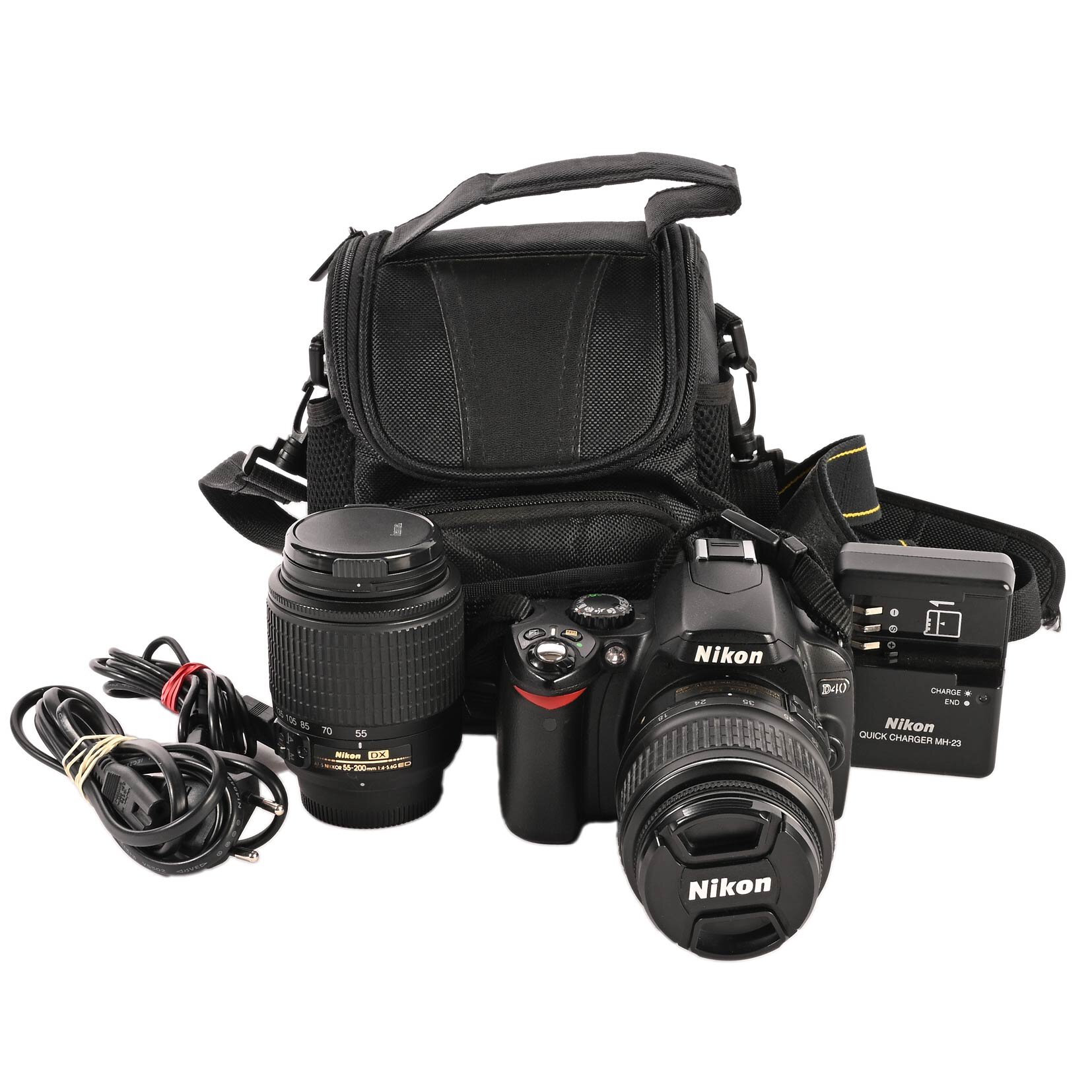 Nikon D40 6.1MP Digitalkamera  II AF-S DX 18-55mm 55-200 Objektiv