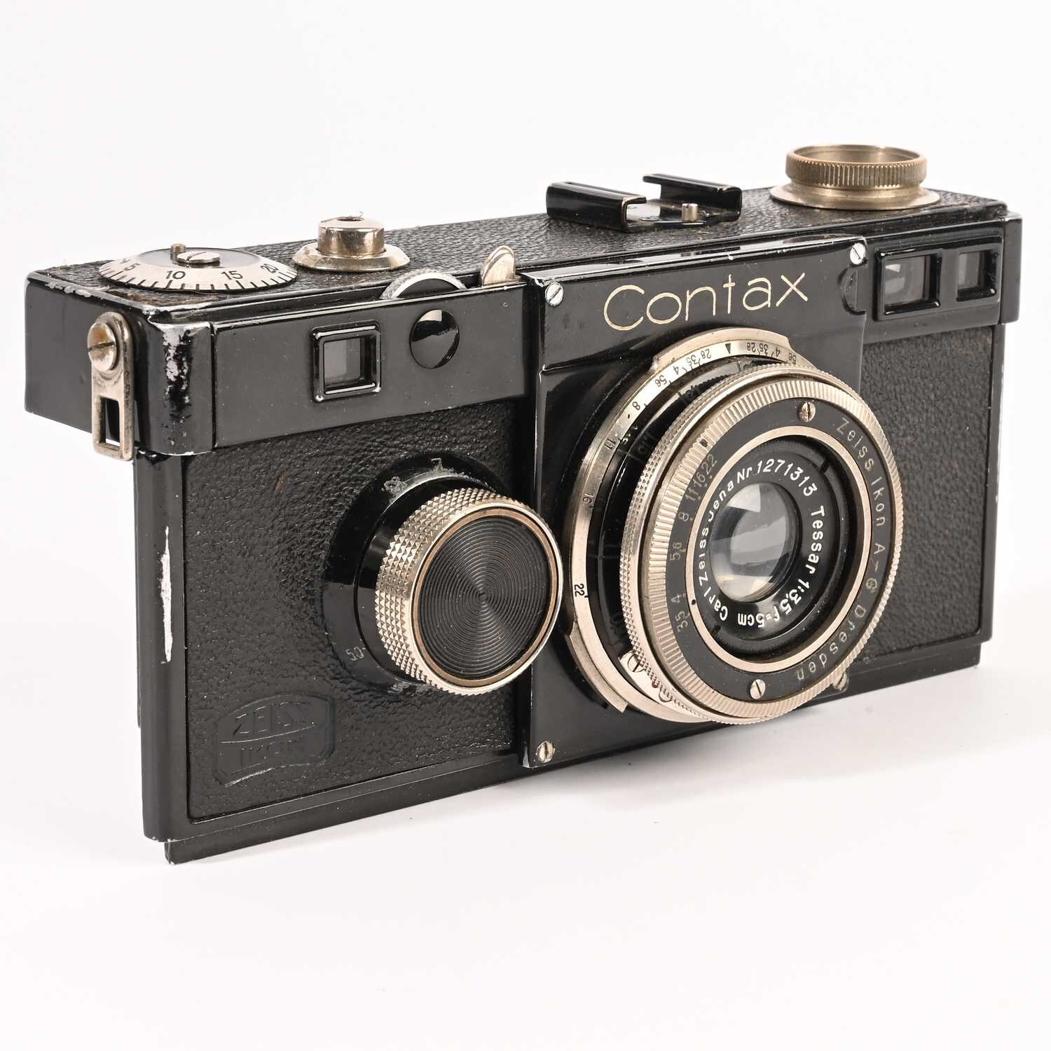 Zeiss Ikon Contax I black film camera . Zeiss Jena Tessar 2,8/5cm
