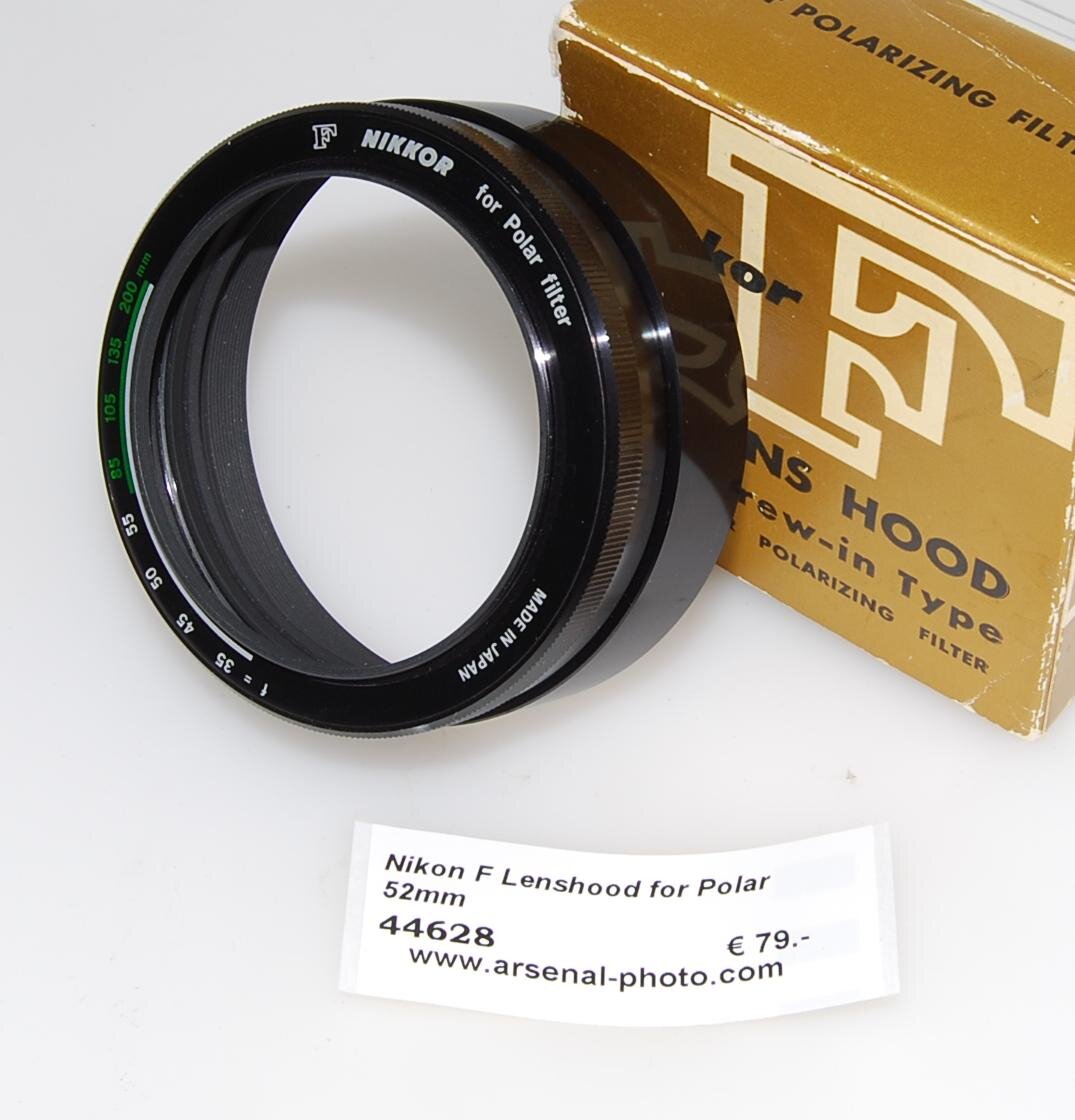 Nikon F Lenshood for Polar 52mm