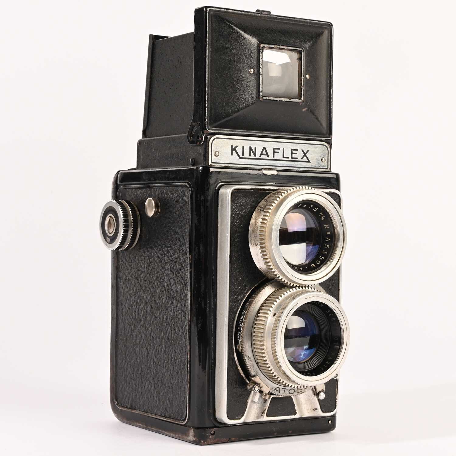 Kina Kinaflex 120/620 film camera Som Berthiot Flor  3,5/75mm