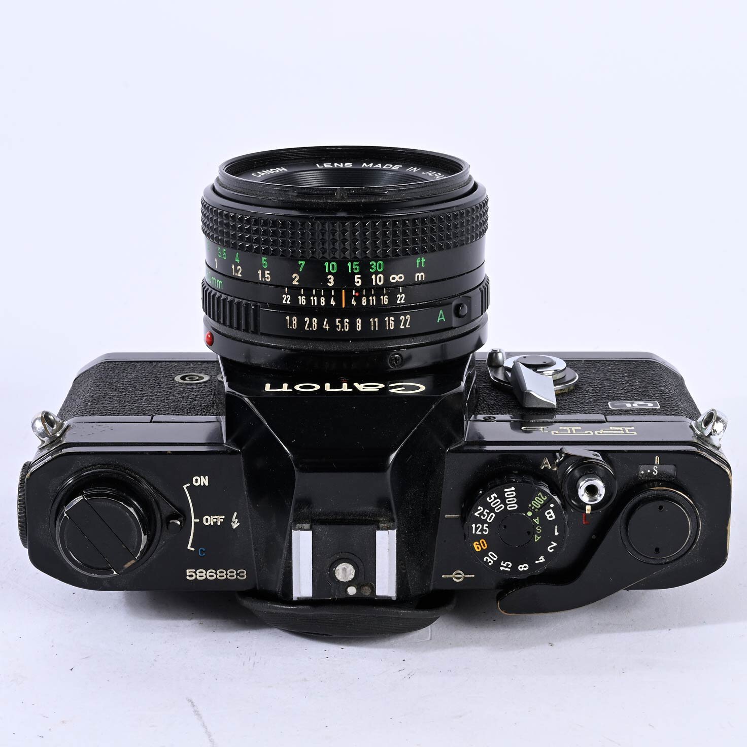Canon FTb QL schwarz mit FD 1,8 / 50 mm Objektiv analoge SLR