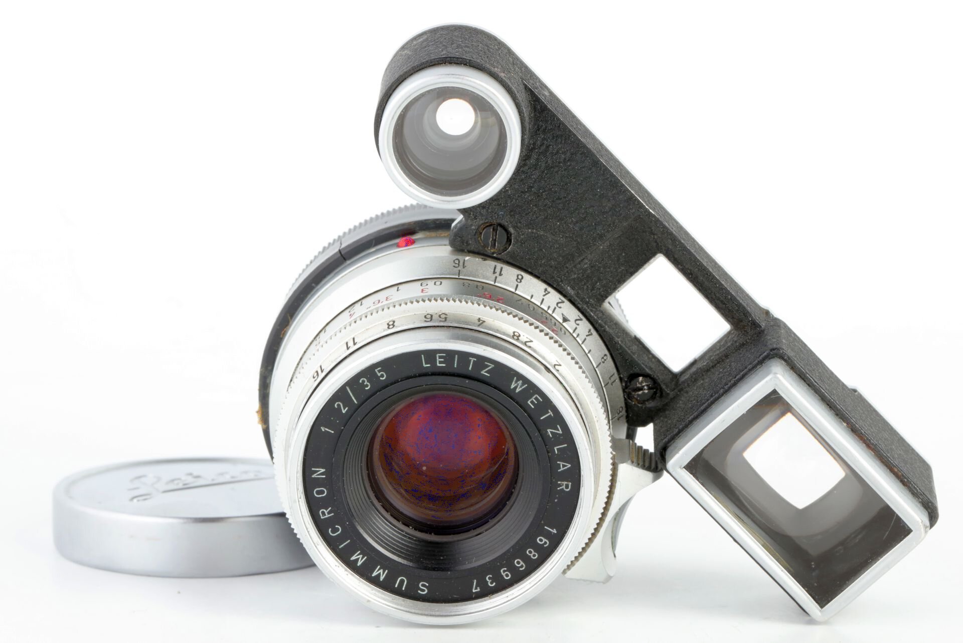 Leica Summicron-M 2/35mm mit Brille chrom SAMWO 11108